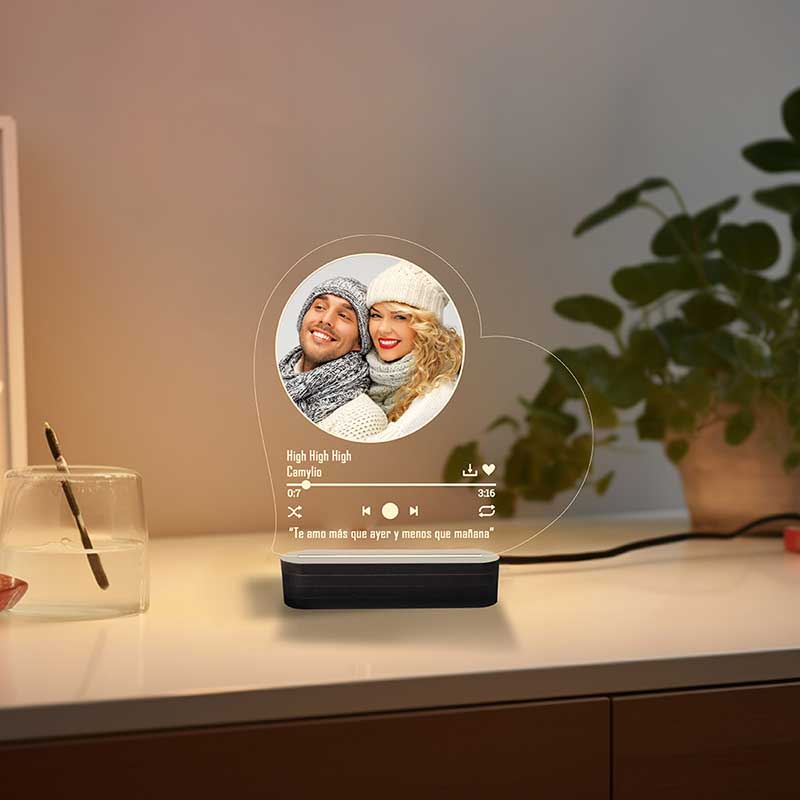 Lampara de corazón personalizada – Regalo Único 3 Lampara de corazón personalizada – Regalo Único - Imagen 3